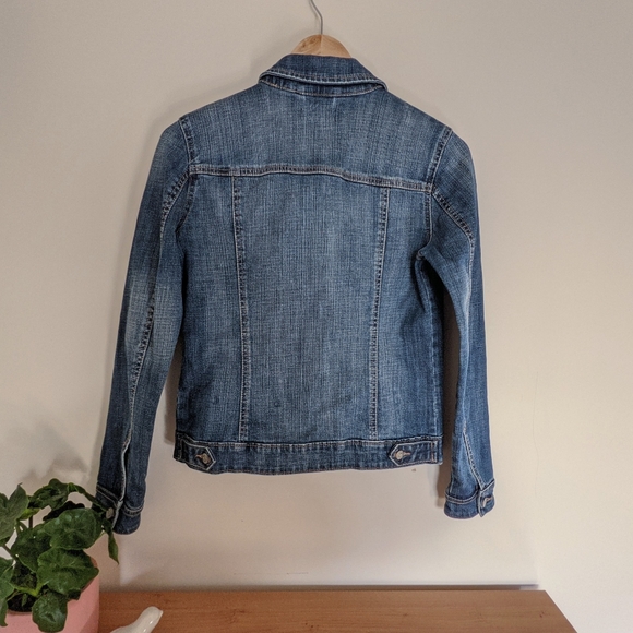 XS/S Like New Reitmans Denim Jean Medium Wash Jacket Blue Button Up Pockets - Picture 4 of 10